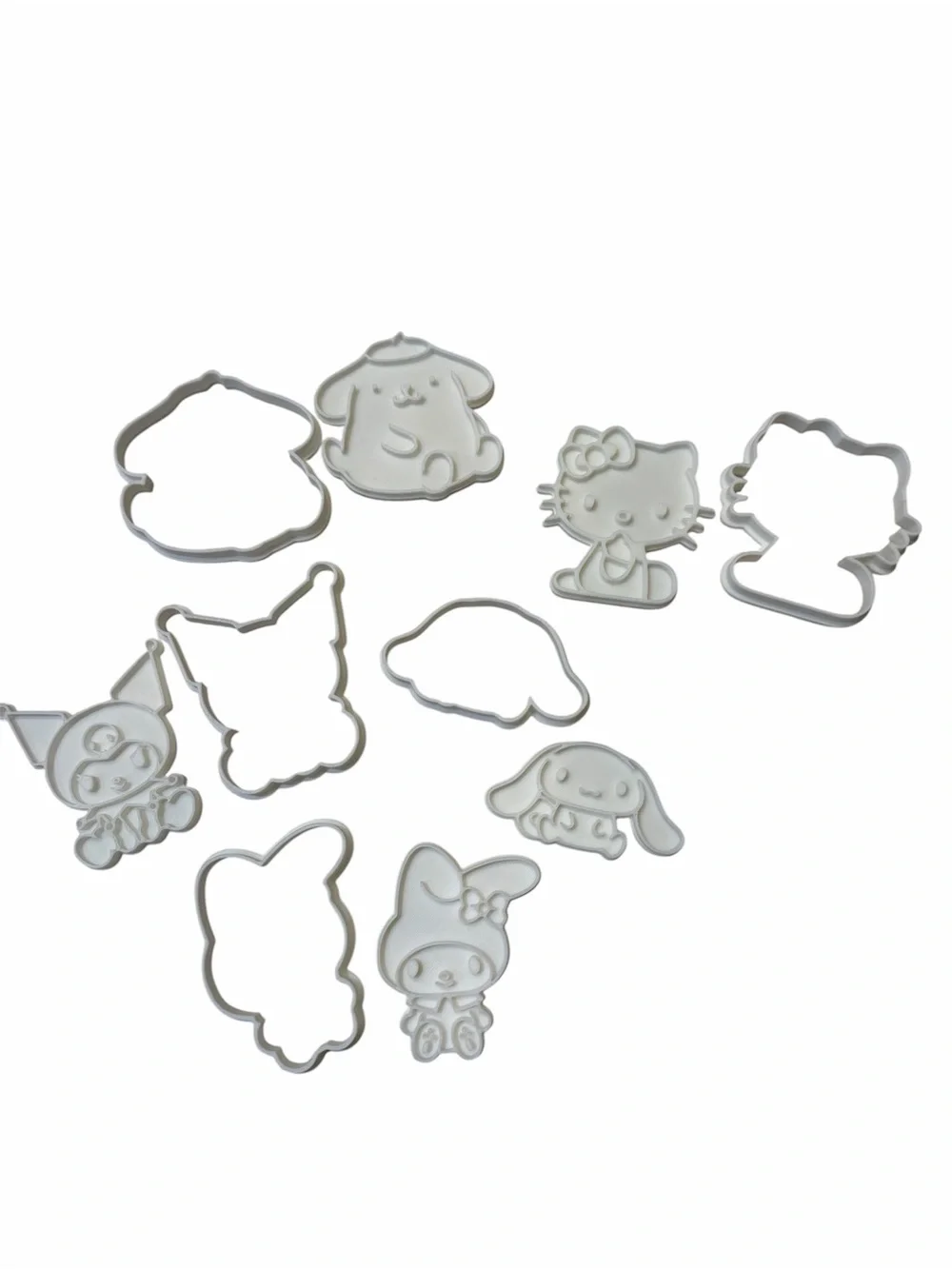 Sanrio Hello Kitty Cookie Cutters & Stamps 3D Printed Set – Baking & Crafts